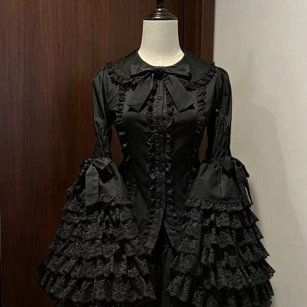 蕾丝doll感原创lolita姬袖Lolita衬衫内搭姬袖衬衫内搭外穿