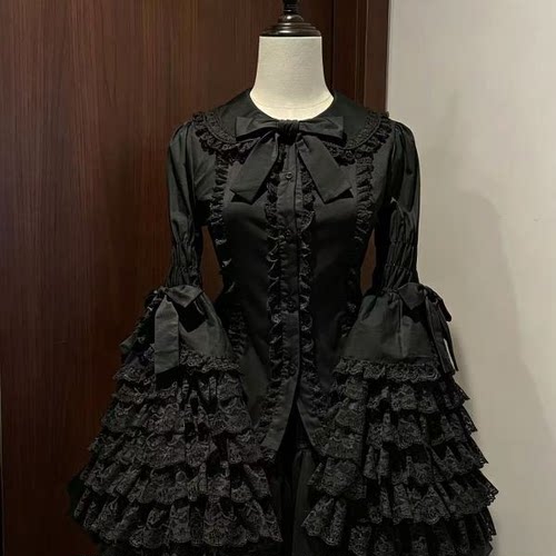 蕾丝doll感原创lolita姬袖Lolita衬衫内搭姬袖衬衫内搭外穿
