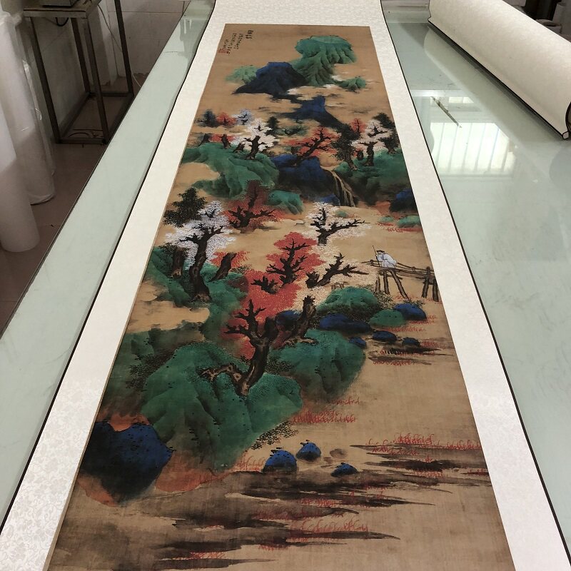蓝瑛白云红树图书画优惠