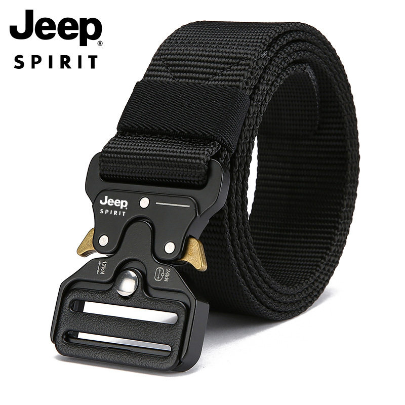 JEEPSPIRIT对扣帆布腰带时尚休闲裤带吉普官方正品皮带布腰带男士
