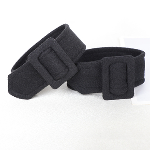 双面呢风衣袖带羊毛妮子大衣袖口带束带绑带腰带黑色手腕带双面绒