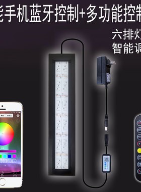 LED遥控七彩变色手机蓝牙金龙红龙鱼定时专用灯水族小型鱼缸造景