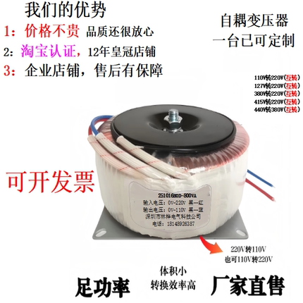 足功率500WL1KW2000W220V转110V自耦变压器440V380V转单相415V480