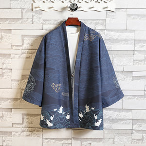 2025夏季风道袍男短袖汉服 开衫汉服防晒衣DSA008-1 K10 P40图片