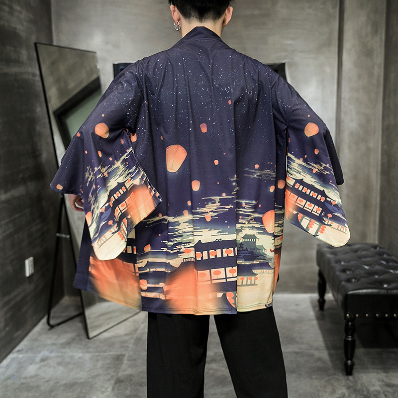 2025夏季新款风天鹅墨龙汉服开衫披风男DSA008-1K03P40,男装民族服装,电商A008-1