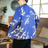 2025夏季风道袍男短袖汉服开衫和服防晒衣DSA008-1K10P40，男装防晒衣，电商A008-1