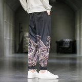 秋冬风男士裤子仙鹤锦鲤潮宽松裤DSA008-1-K161-P55，男装休闲裤，电商A008-1