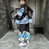 2025夏季风套装男士海浪汉服大码两件套DSA008-1-K12-P75，男装休闲套装，电商A008-1