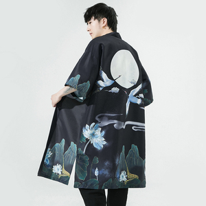 风 长款仙鹤汉服开衫披风男 DSA008-1-K206 p48图片