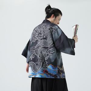 2025夏季新款风 印花汉服风衣开衫披风男DSA008-1K86 P40图片