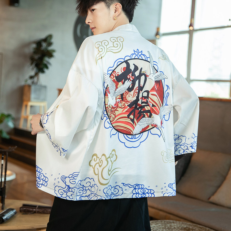 2025夏季新款风仙鹤柳楊汉服服开衫披风男DSA008-1K07p40,男装民族服装,电商A008-1