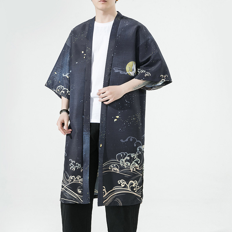 夏季新款风汉服开衫披风男DSA008-1-K208p48,男装风衣,电商A008-1