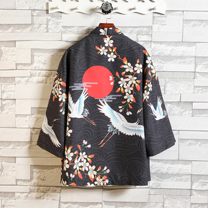 2025夏季风道袍男短袖汉服 开衫汉服防晒衣DSA008-1 K10 P40，男装防晒衣，电商A008-1