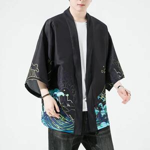 夏季新款风仙鹤 祥鹿汉服开衫披风男DS-A008-1-K93p40图片