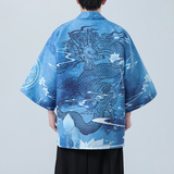 夏季时尚新款风印花汉服风衣开衫披风男DSA008-1K85P40，男装风衣，电商A008-1