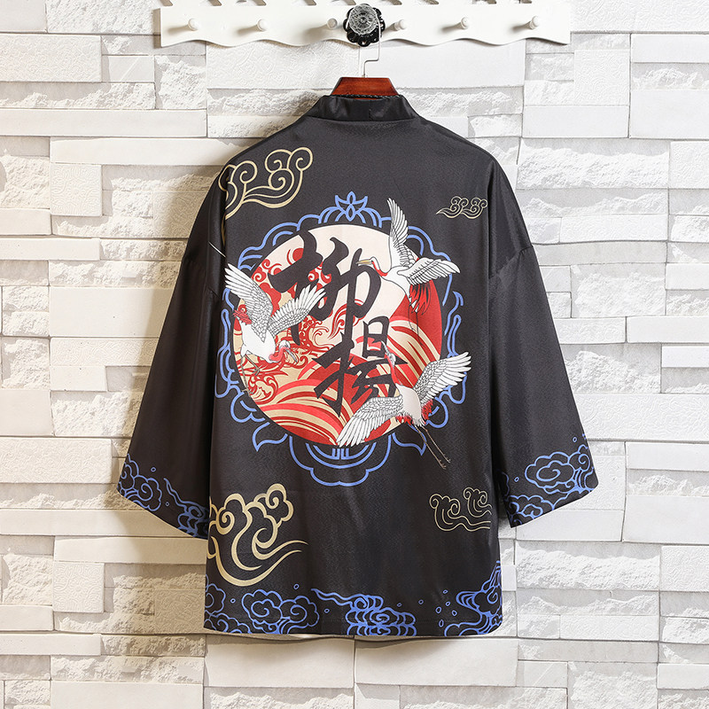 2025夏季新款风仙鹤柳楊汉服服开衫披风男DSA008-1K07p40,男装民族服装,电商A008-1