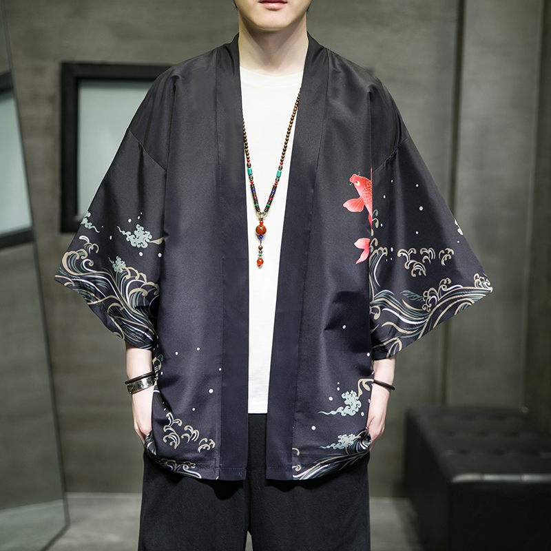 2025夏季新款风霞光仙鹤圣者开衫披风男DSA008-1K036p40，男装卫衣，电商A008-1