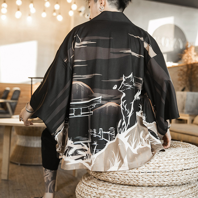2025夏季新款风 天鹅 墨龙 汉服开衫披风男DS A008-1K03 P40图片