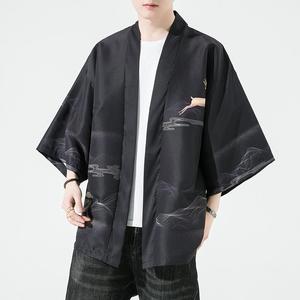 夏季新款风仙鹤 祥鹿汉服开衫披风男DS-A008-1-K93p40图片