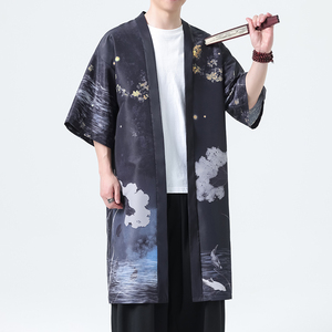 夏季新款风 汉服开衫披风风衣男 DSA008-1-K303 p48图片