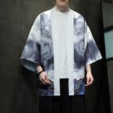 2025夏季新款风印花汉服风衣开衫披风男DSA008-1K86P40，男装风衣，电商A008-1