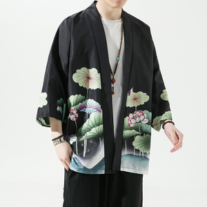 2025夏季新款风 青叶 仙鹤汉服开衫披风男DS-A008-1-K037p40图片