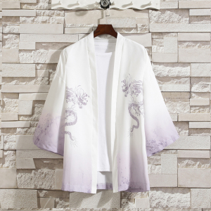 2025夏季新款风 双龙 逐日 和服开衫披风男6006K032p40，男装卫衣，电商A008-1