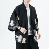 2025夏季新款风仙鹤和服开衫披风男款6006K039p40，男装卫衣，电商A008-1