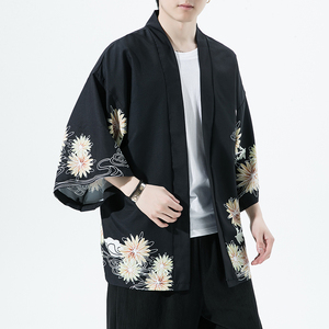 2025夏季新款风仙鹤 和服开衫披风男款6006K039p40图片
