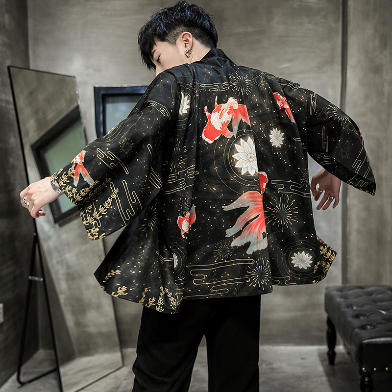 2025夏季新款风天鹅墨龙汉服开衫披风男DSA008-1K03P40,男装民族服装,电商A008-1