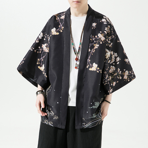 2025夏季新款风 圣者 山川霞光和服开衫披风男6006K036p40图片