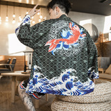 夏季风套装男士红鱼和服大码两件套DSA008-1-K11-P70，男装休闲套装，电商A008-1