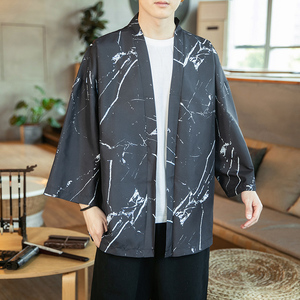 2025夏季风道袍男短袖汉服 开衫汉服防晒衣DSA008-1 K10 P40图片