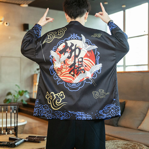 2025夏季新款风 柳楊 仙鹤 汉服服开衫披风男DSA008-1K07p40图片