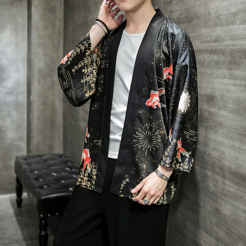 2025夏季新款风天鹅墨龙汉服开衫披风男DSA008-1K03P40,男装民族服装,电商A008-1