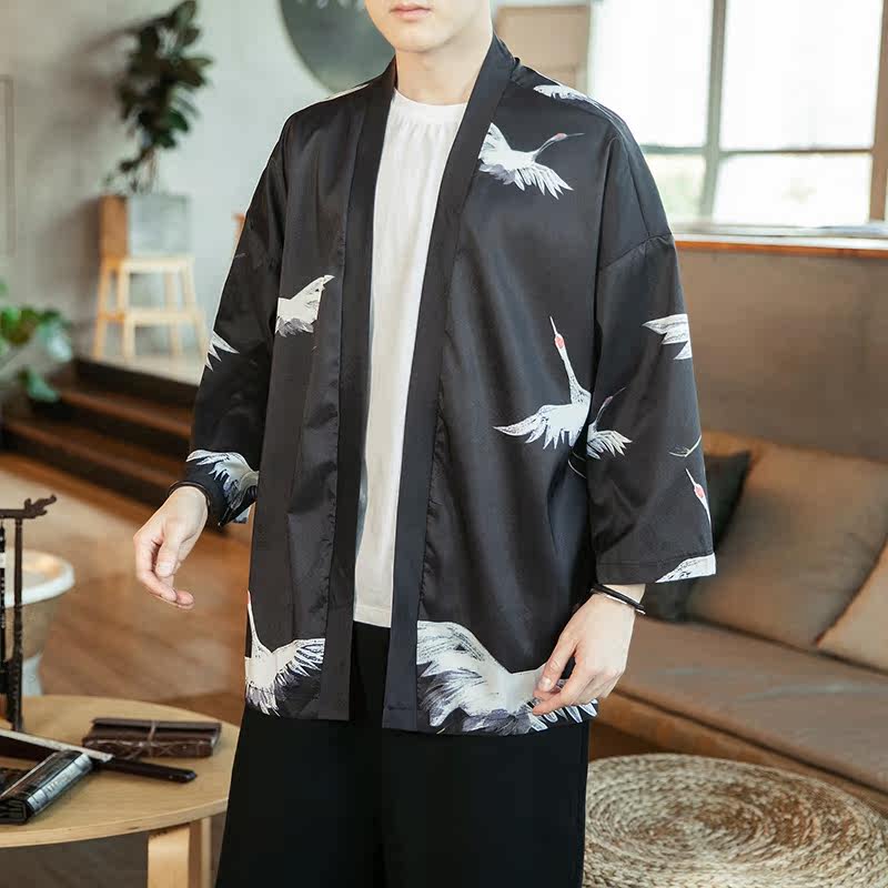 2025夏季新款风仙鹤柳楊汉服服开衫披风男DSA008-1K07p40,男装民族服装,电商A008-1