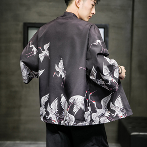 2025夏季新款风 双龙 逐日 和服开衫披风男6006K032p40图片