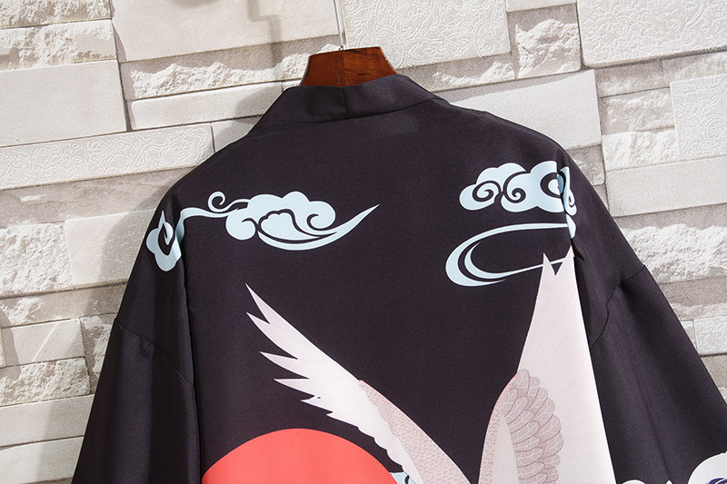 2025夏季新款风双龙逐日和服开衫披风男6006K032p40,男装卫衣,电商A008-1