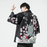 2025夏季新款风飞鹤鲤鱼和服开衫披风男DS-A008-1K02P40，男装卫衣，电商A008-1