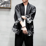 2025夏季新款风，龍图祥云和服开衫披风男款6006K88p40，男装卫衣，电商A008-1