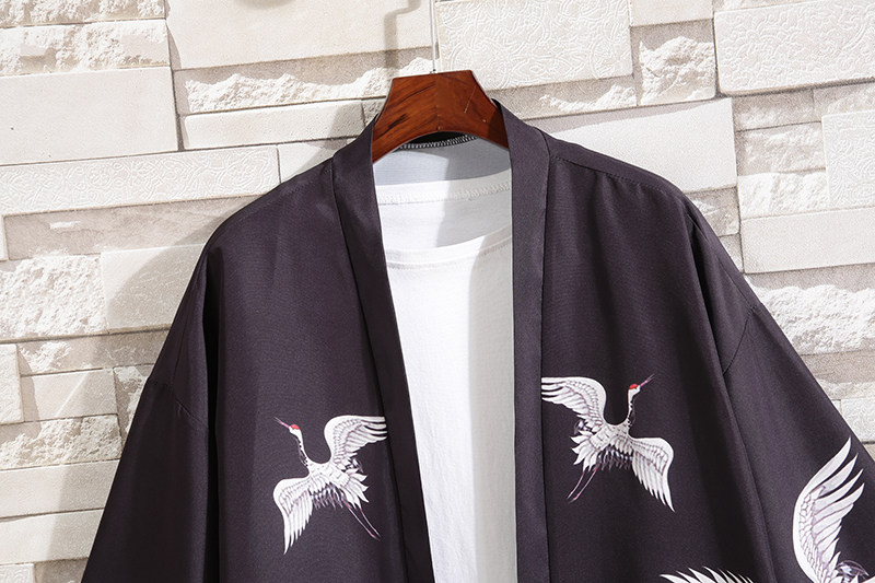 2025夏季新款风双龙逐日和服开衫披风男6006K032p40,男装卫衣,电商A008-1