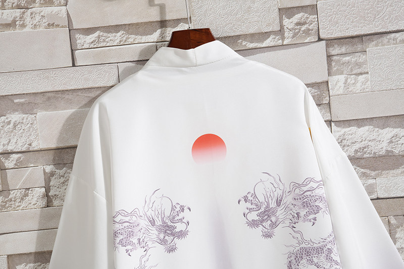 2025夏季新款风双龙逐日和服开衫披风男6006K032p40,男装卫衣,电商A008-1
