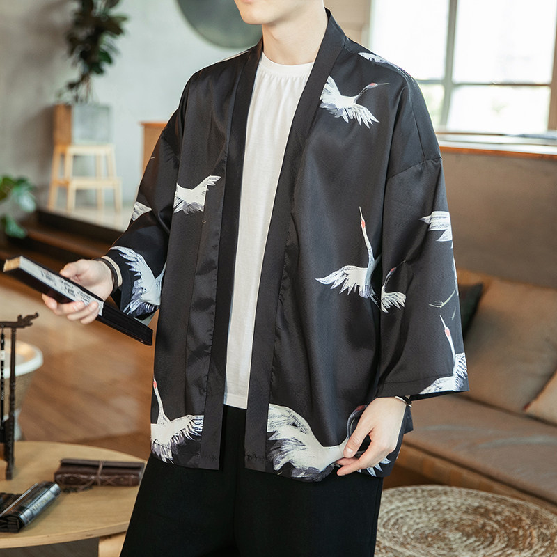 2025夏季新款风仙鹤柳楊汉服服开衫披风男DSA008-1K07p40,男装民族服装,电商A008-1