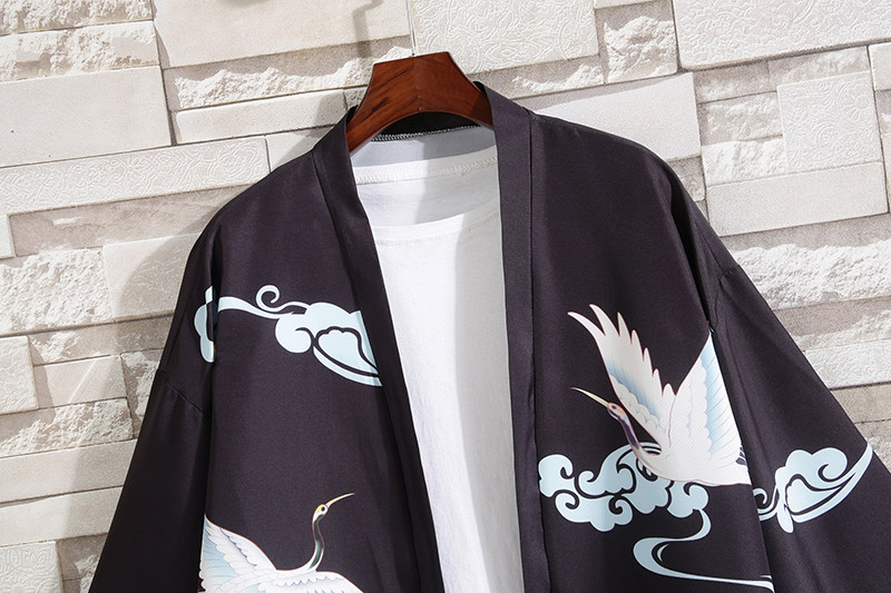 2025夏季新款风双龙逐日和服开衫披风男6006K032p40,男装卫衣,电商A008-1