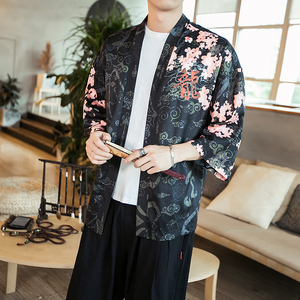 夏季新款风，龍图祥云和服开衫披风男款DSA008-1K88p40图片