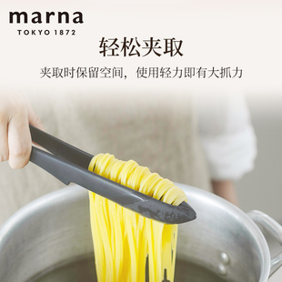 日本marna进口硅胶料理夹厨房食品夹子烤肉烧烤牛排夹防烫耐高温