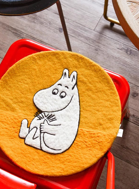 瑞典KLIPPAN 姆明授权纯羊毛毡椅垫MOOMIN卡通坐垫沙发垫尼泊尔制
