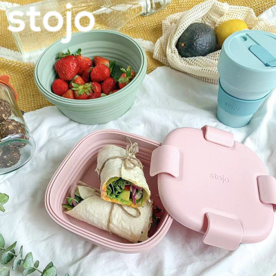 stojo折叠碗硅胶便当盒微波加热