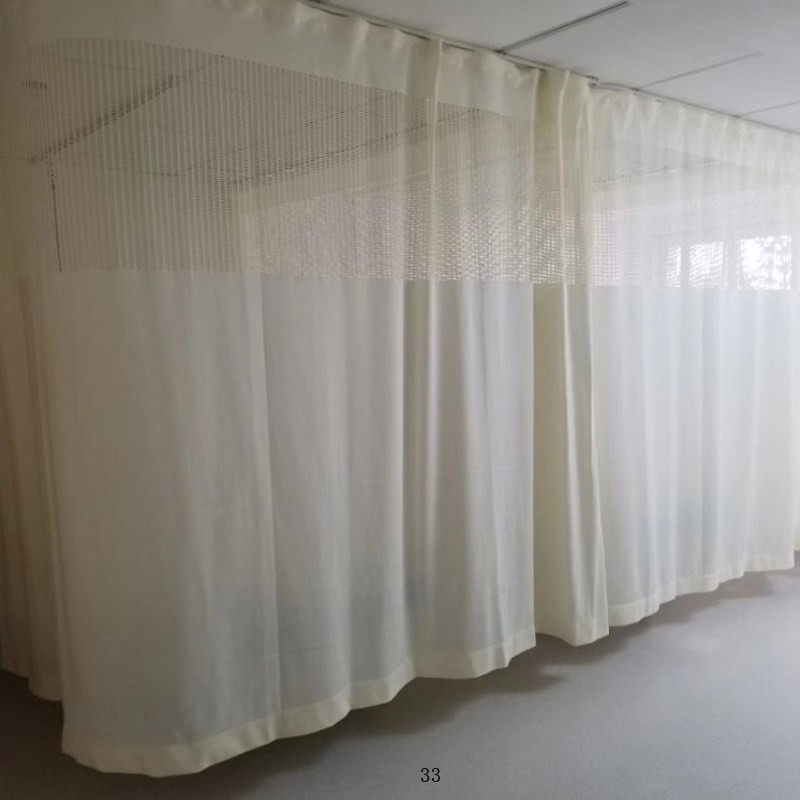 厂家直销医院病房围帘 病床轨道 敬老院隔帘 阻燃隔帘布