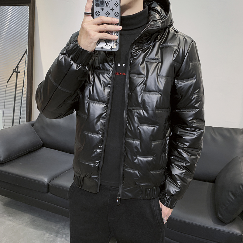 2023新款连帽亮面免洗棉衣